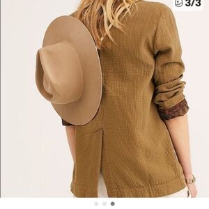 Free People Women's Blazer/Jacket "Rowan" Colored Interior For Colored Cuffs